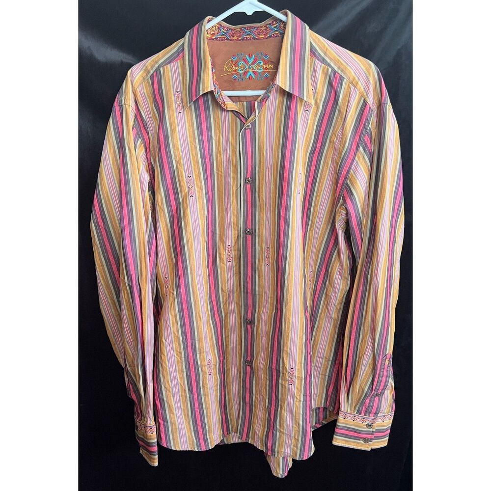 Robert Graham Striped Button Down XL